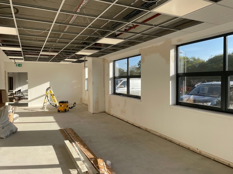 Dry lining office room