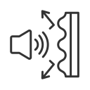 Black acoustic-panel icon