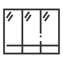 Black glass-wall icon